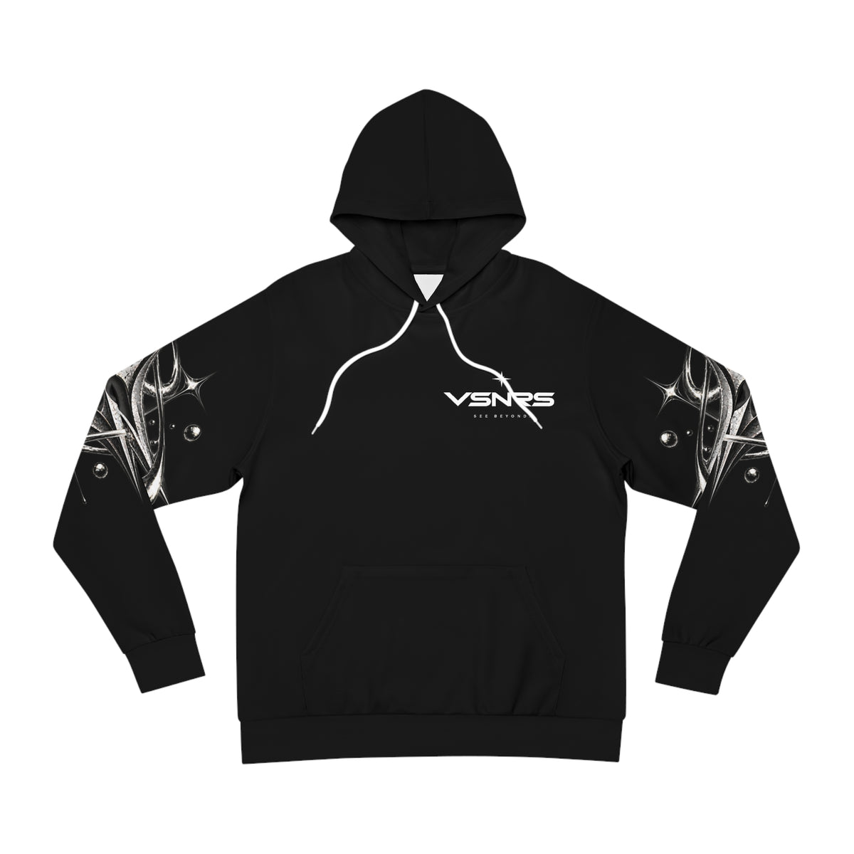 Don’t Overthink Hoodie — Graphic Black Fashion Hoodie with Mythic Rabbit Design