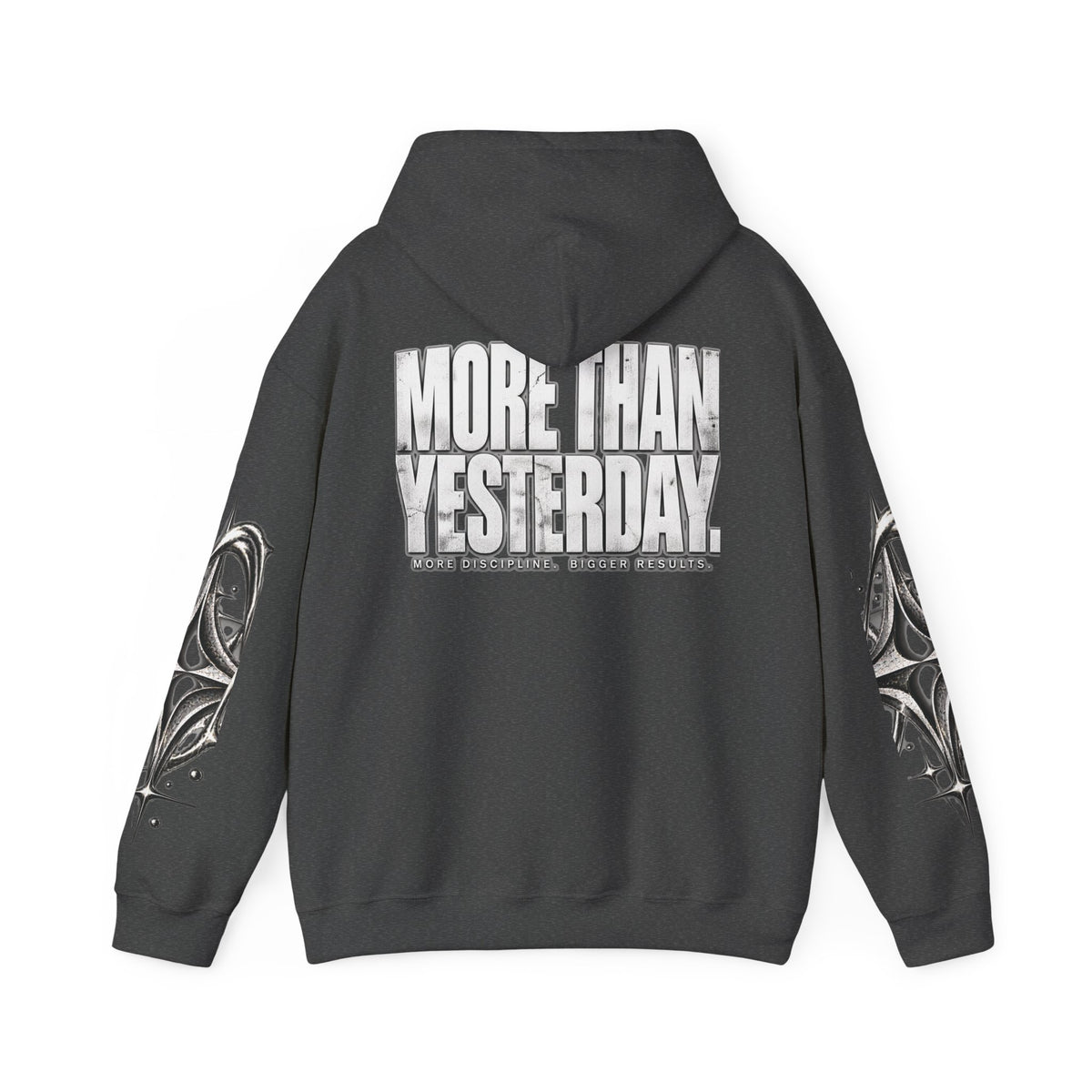 More Than Yesterday Hoodie — Dark Heather — back