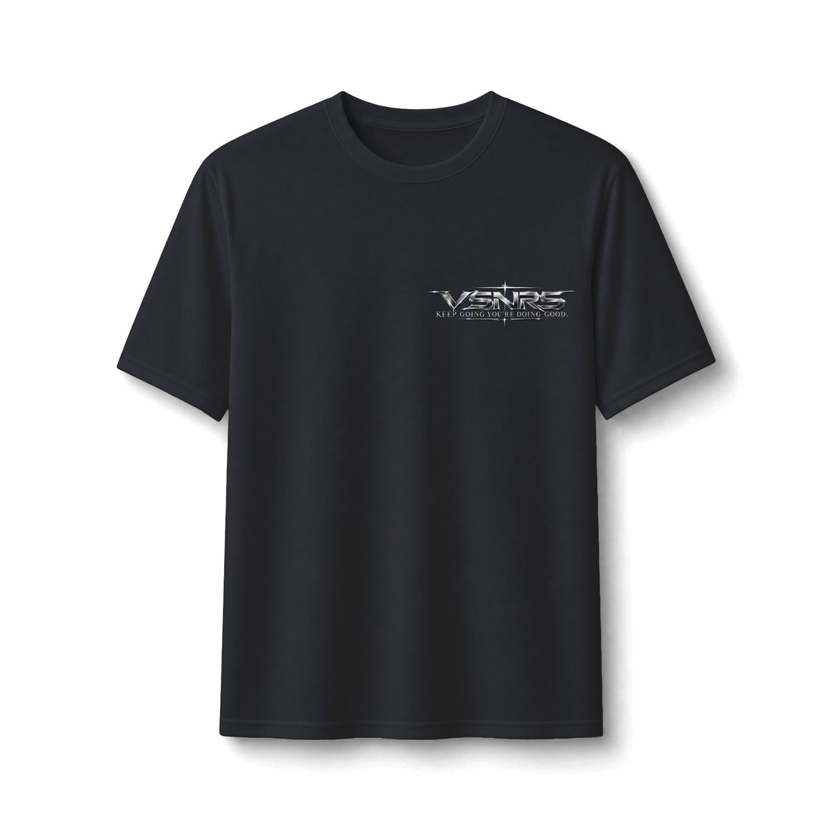 Stay Positive Performance Tee — Jet Black — front