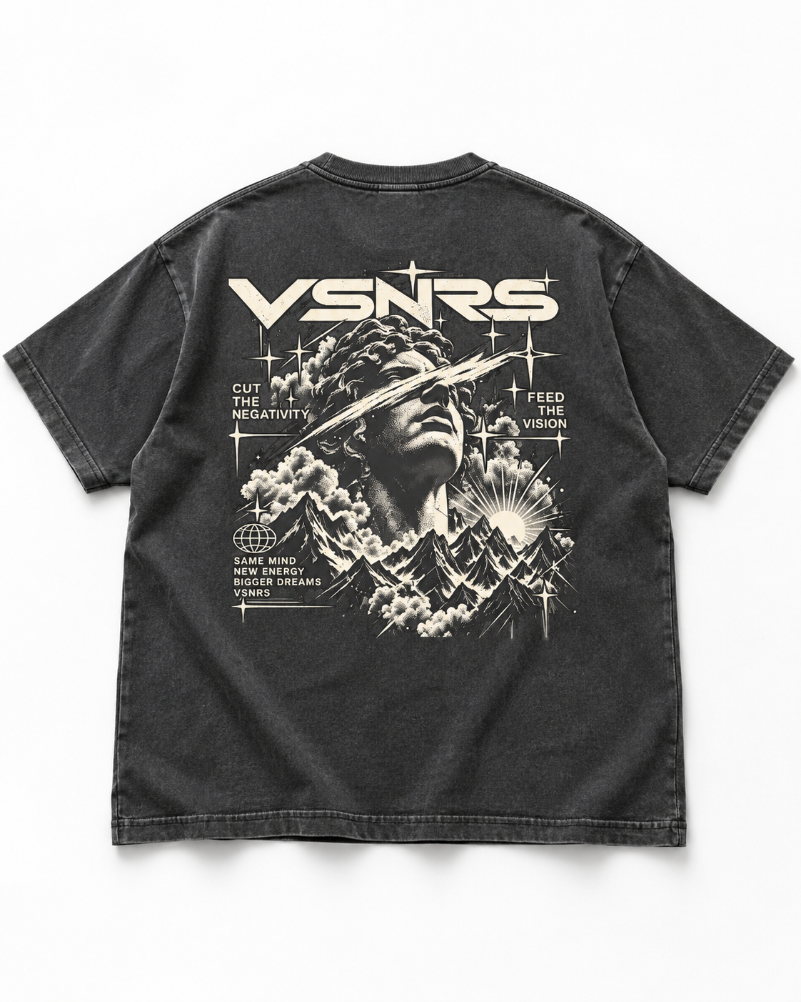 Feed The Vision Tee — Black — back