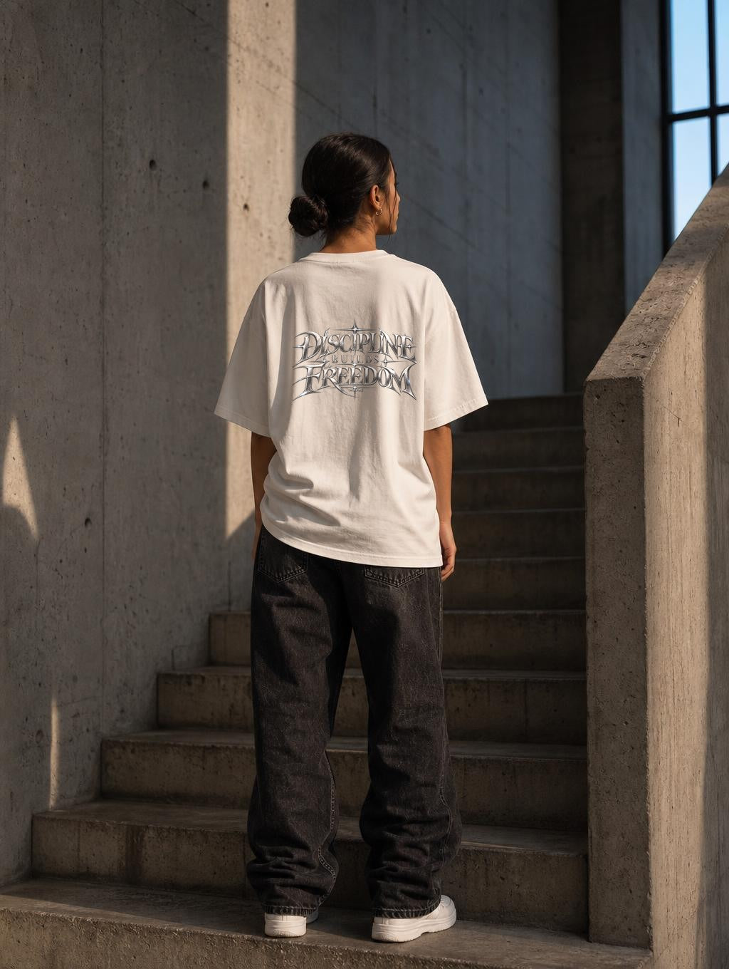 VSNRS look escalera camiseta blanca